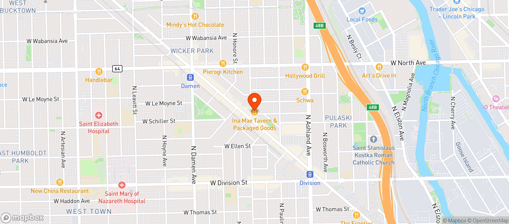Map showing Ina Mae Tavern & Packaged Goods