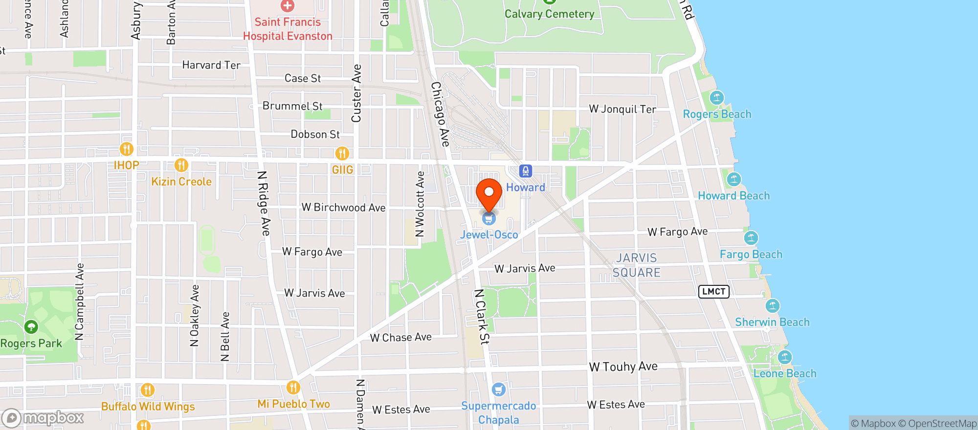 Map showing Osco Drug #3538
