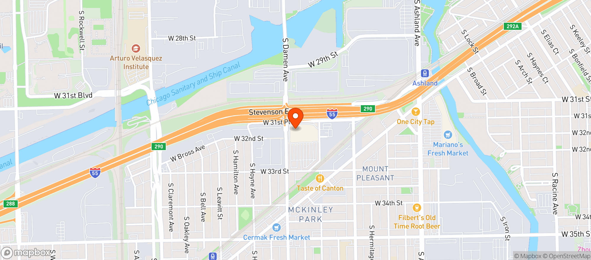Map showing Target