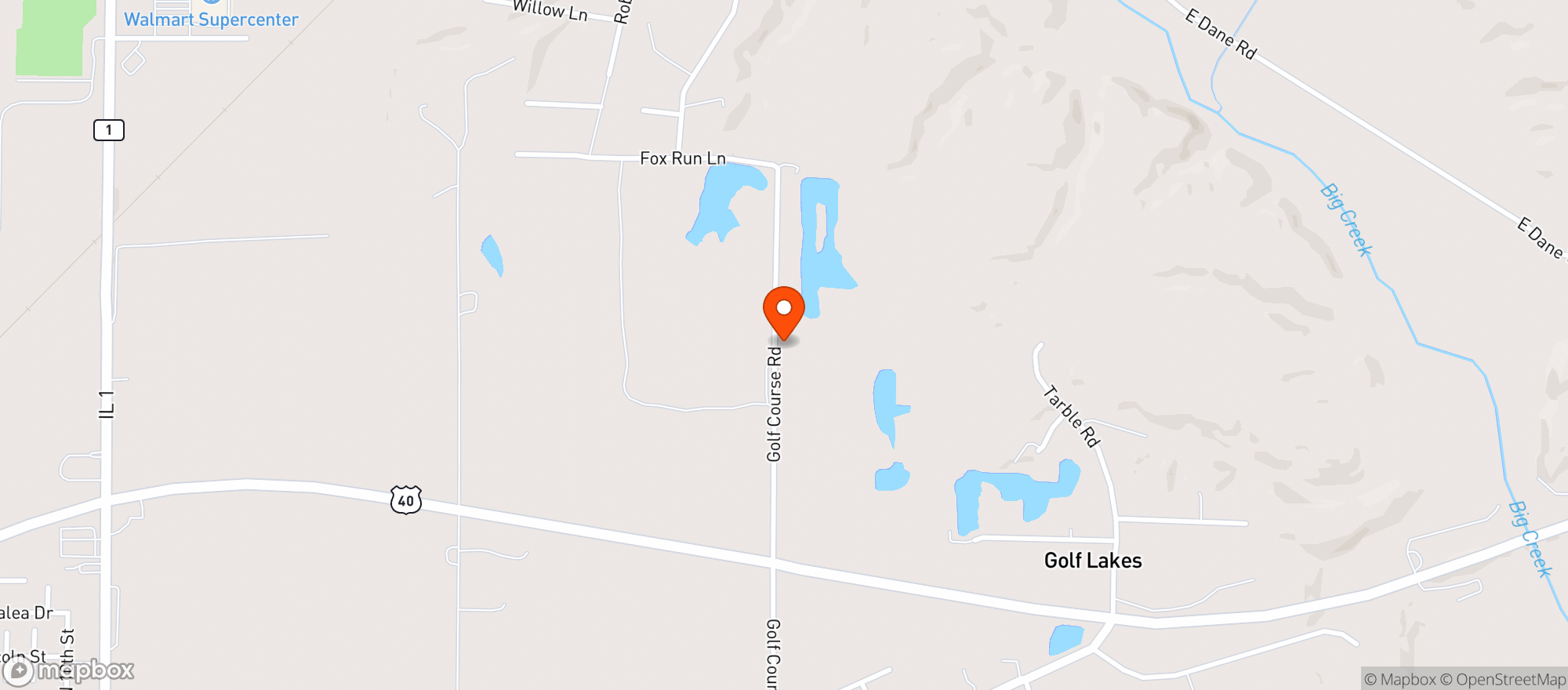 Map showing Marshall Golf Course LLC