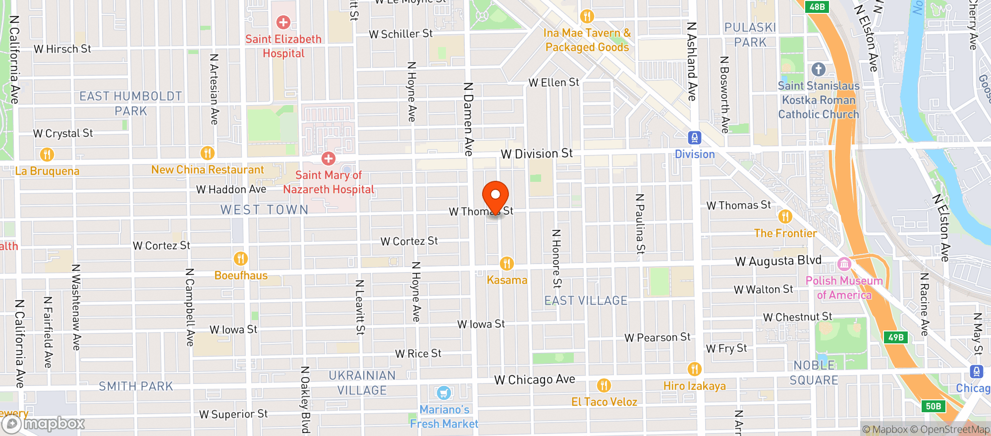 Map showing The Inner Town Pub