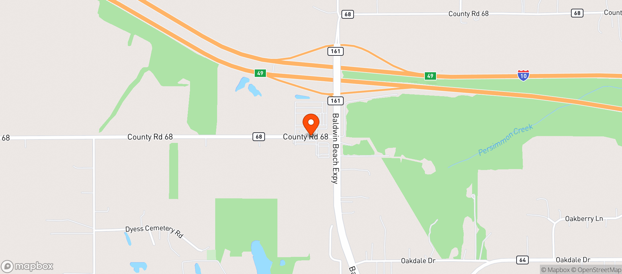 Map showing Buc Ees