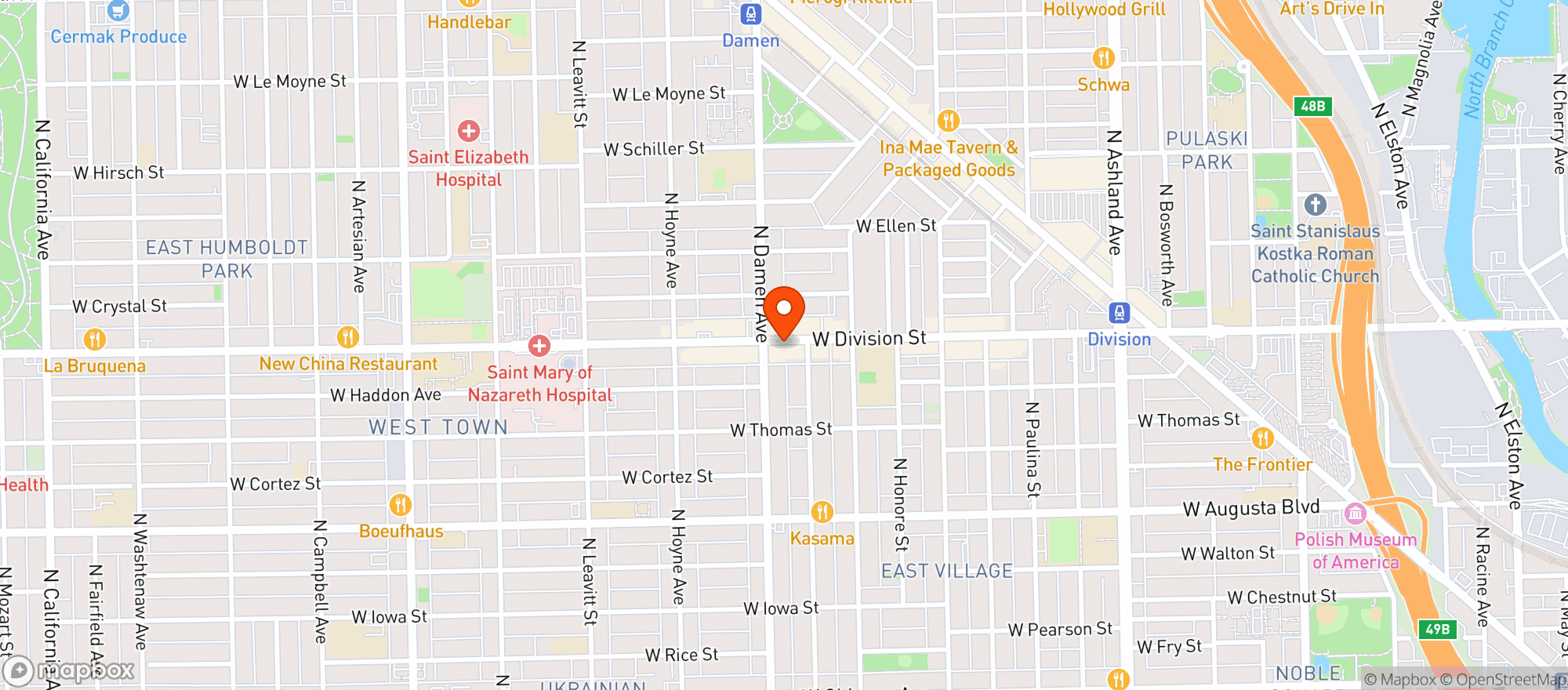 Map showing Casa Tequila