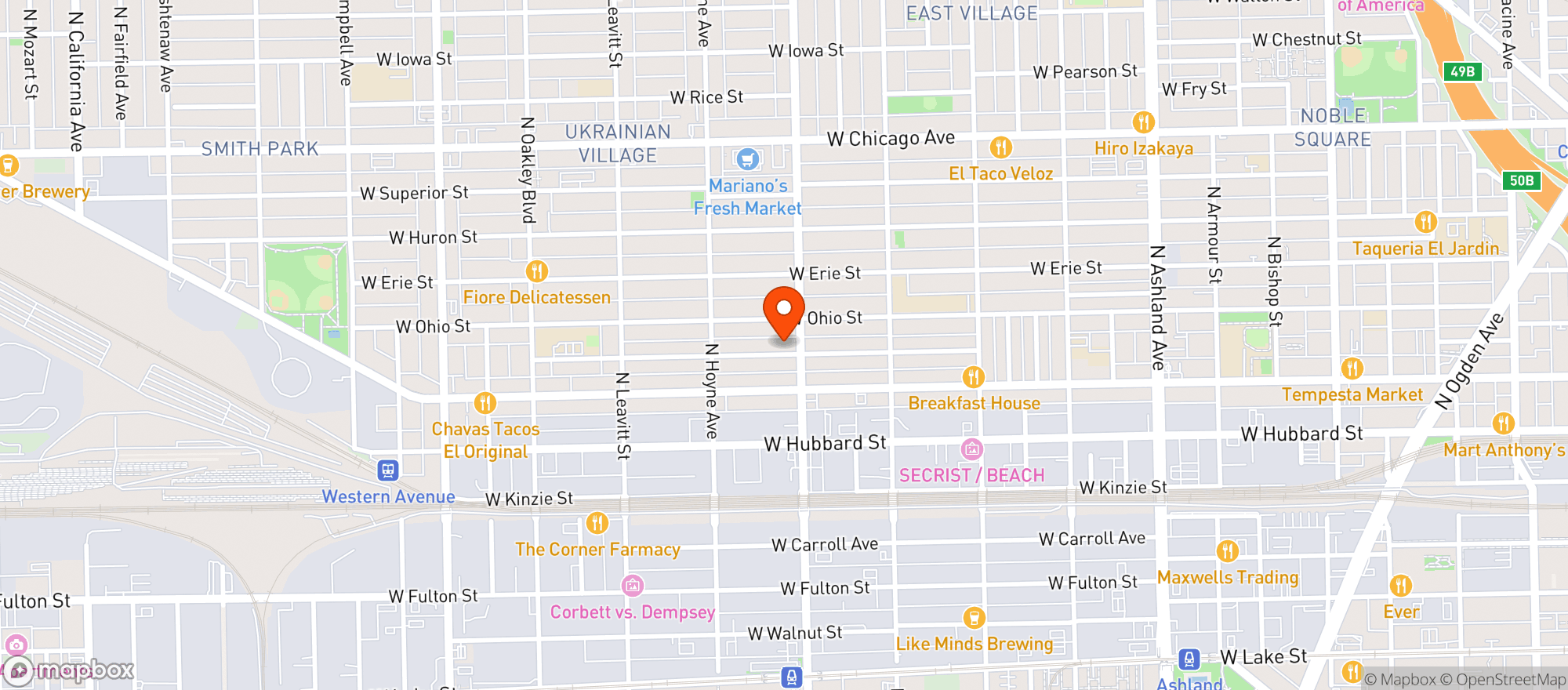 Map showing Grand Collective