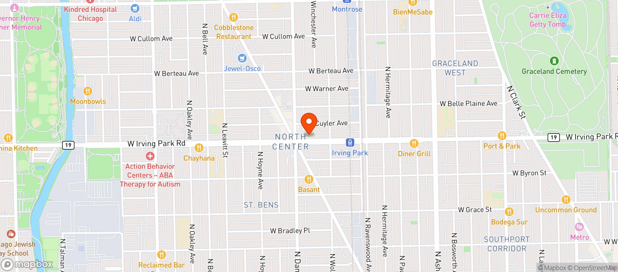 Map showing The Globe Pub