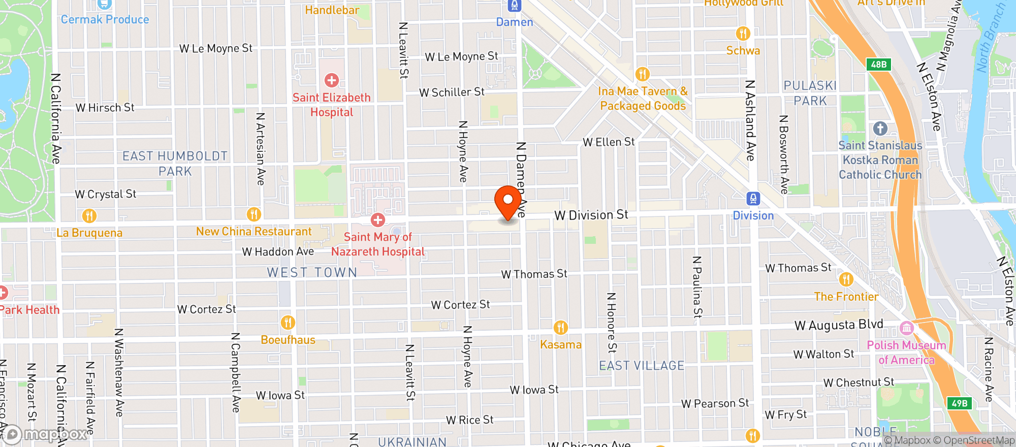 Map showing Clever Rabbit