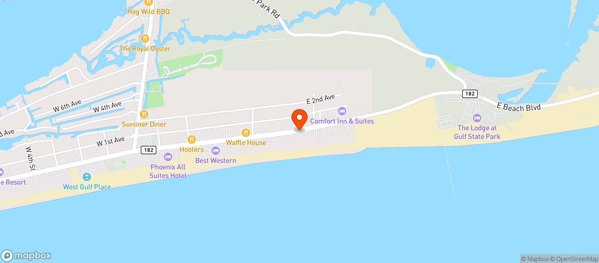 Map showing Sea N Suds