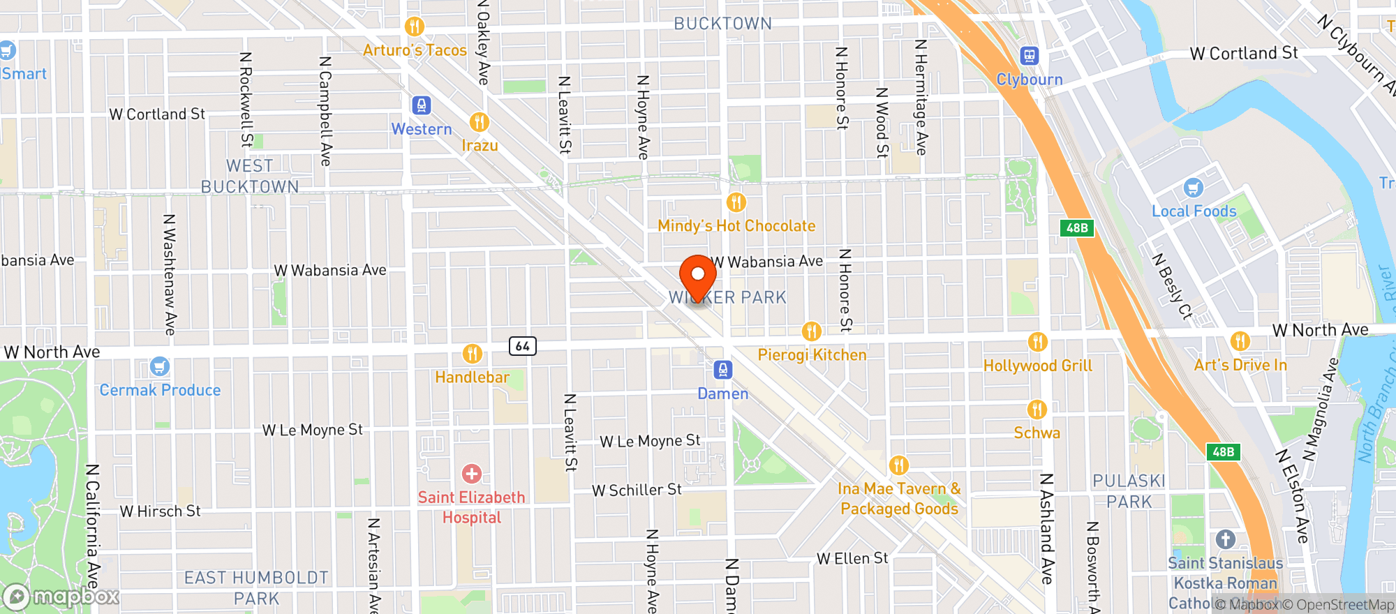 Map showing Gracie O Malleys