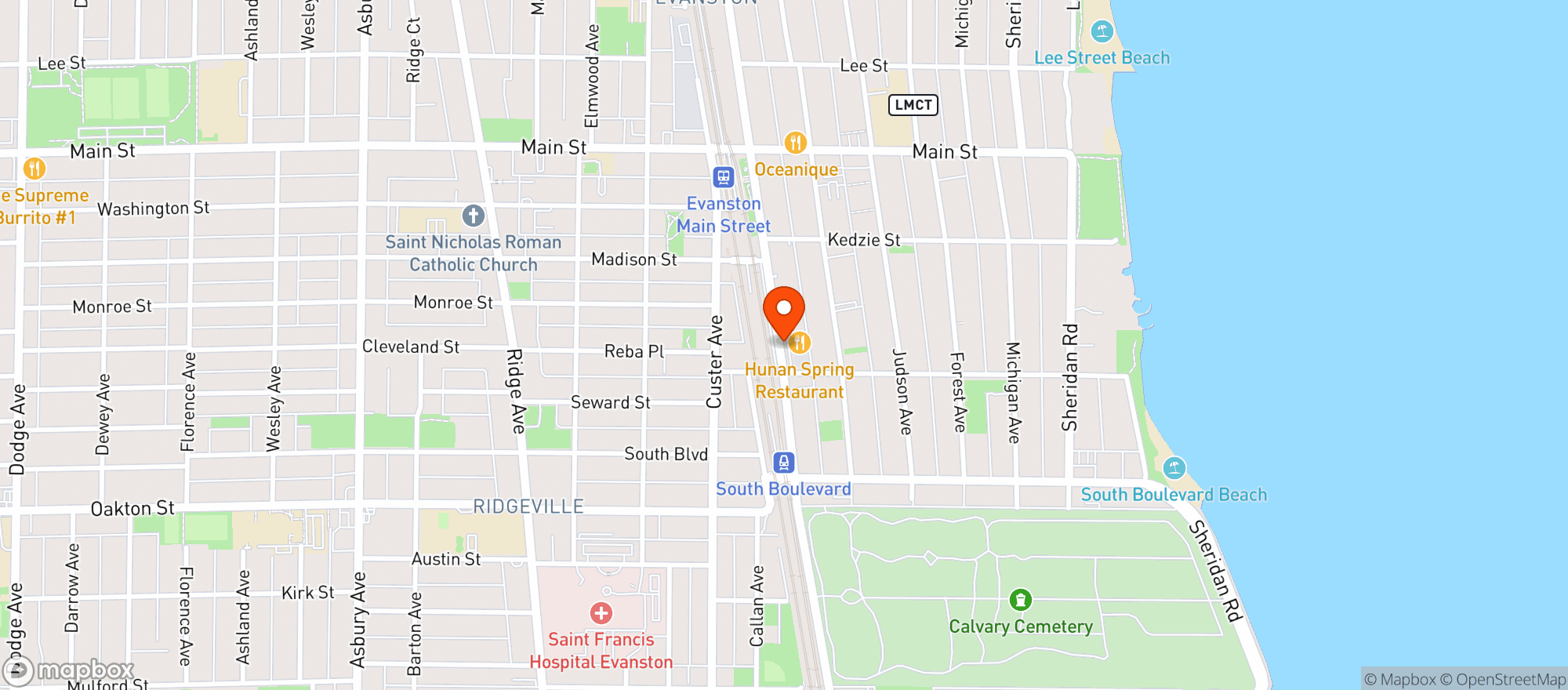 Map showing JD Mills Health Food