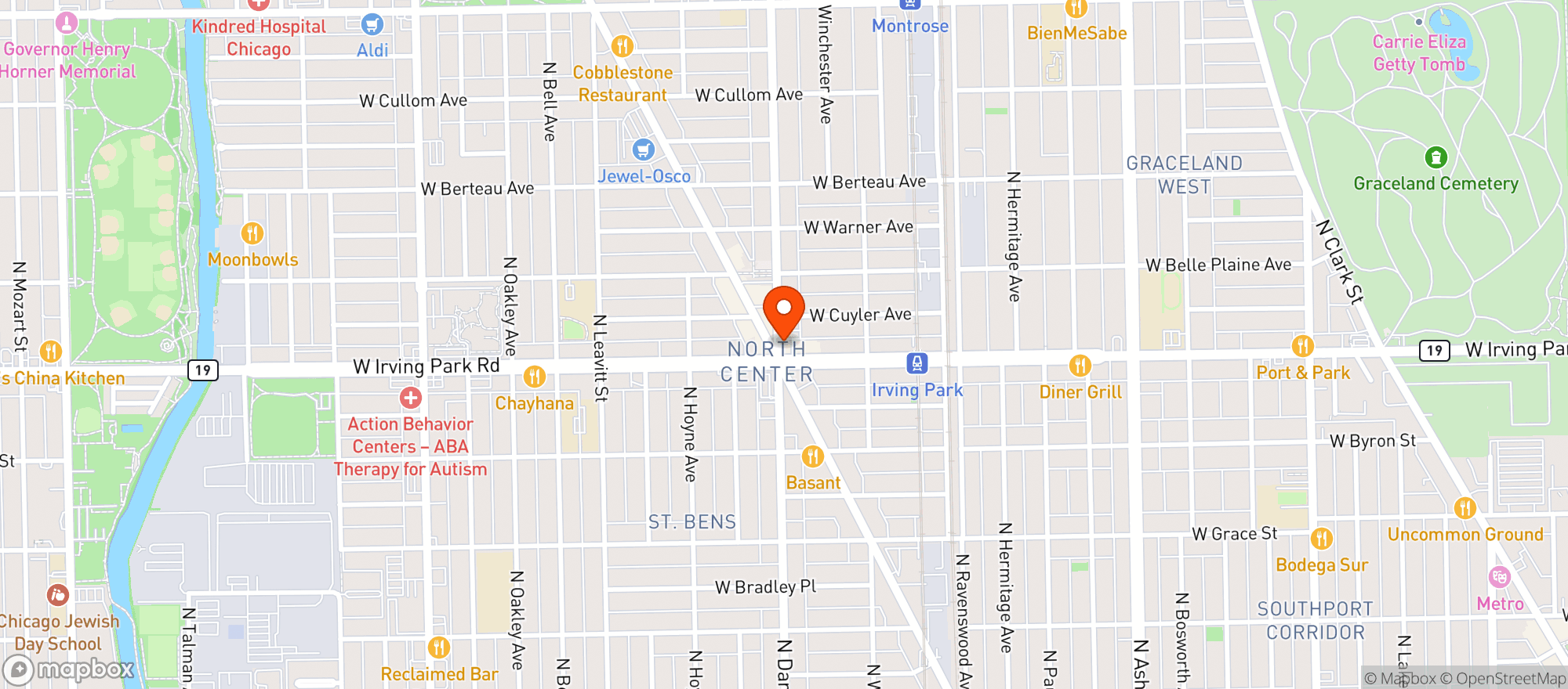 Map showing The Victor Bar