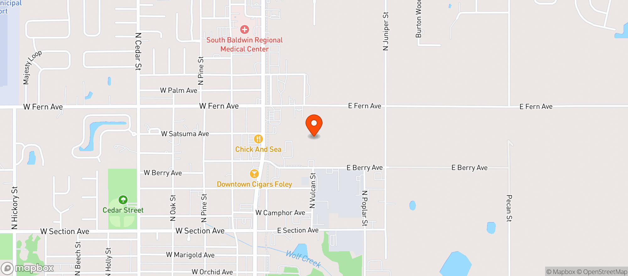 Map showing Piggly Wiggly