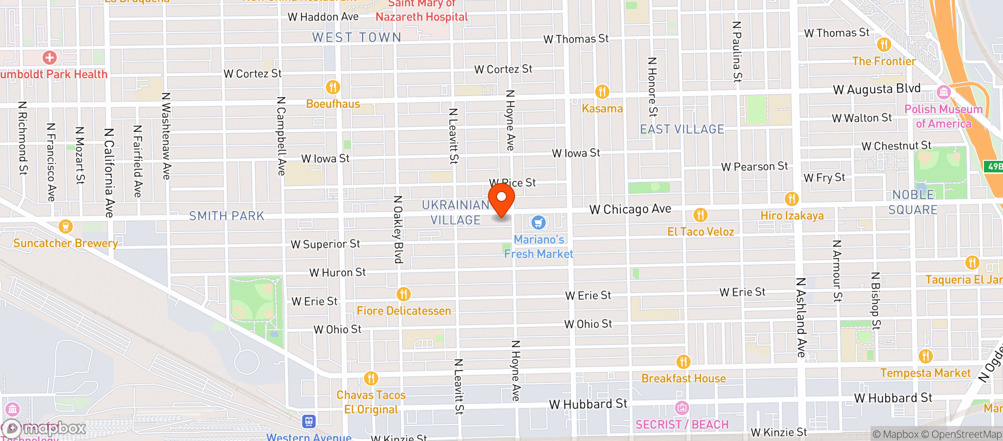 Map showing Parson's Chicken & Fish