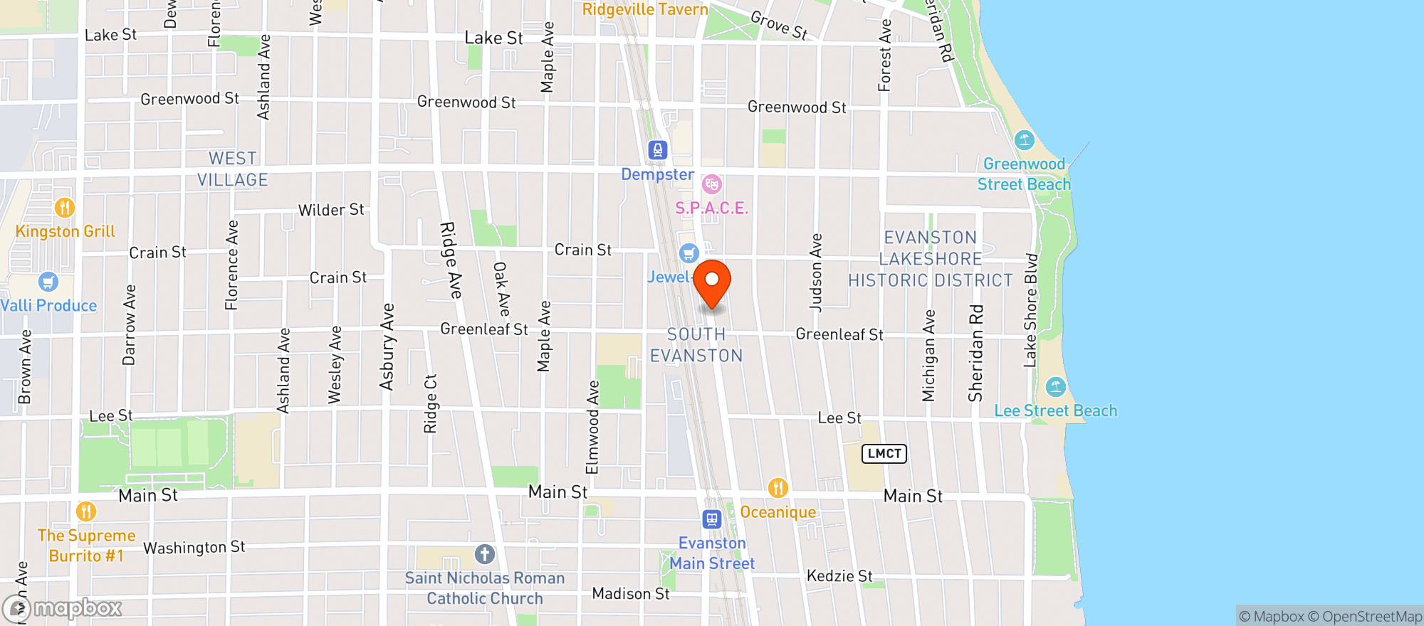 Map showing Binnys Beverage Depot