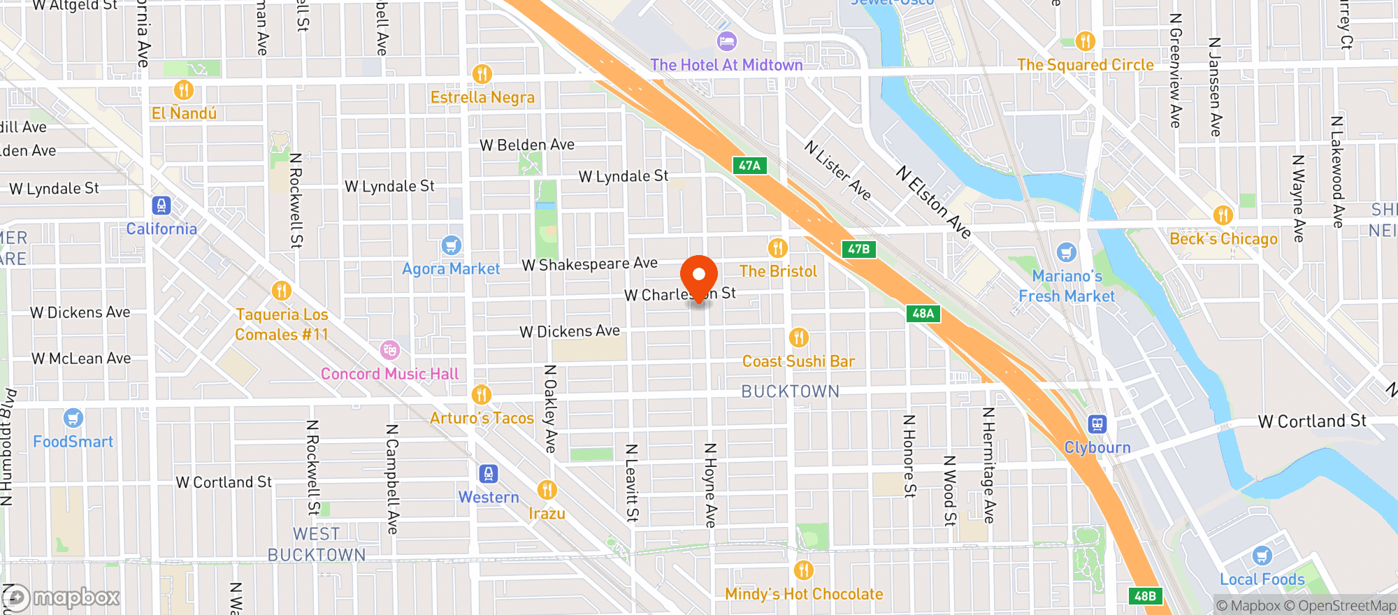 Map showing Charleston