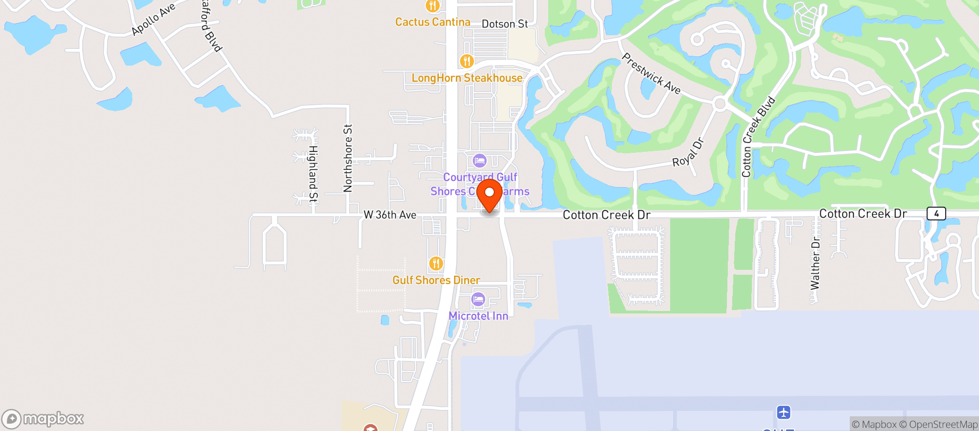 Map showing Publix Super Market