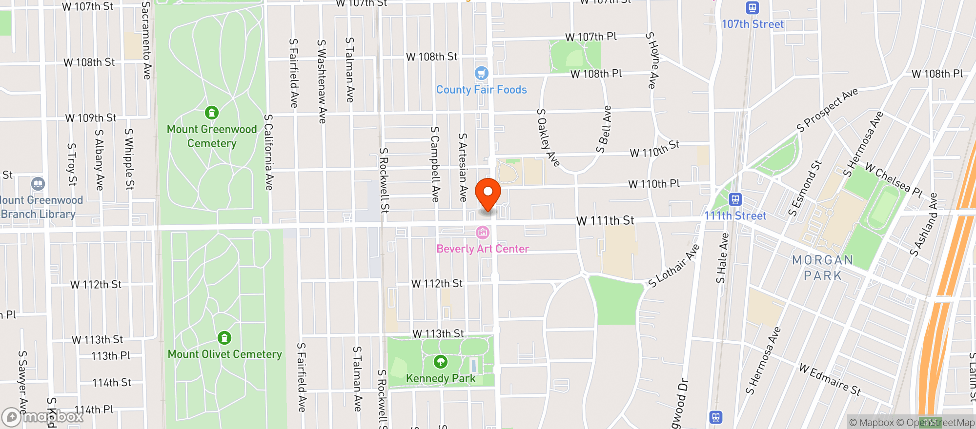 Map showing O Rourke S Office