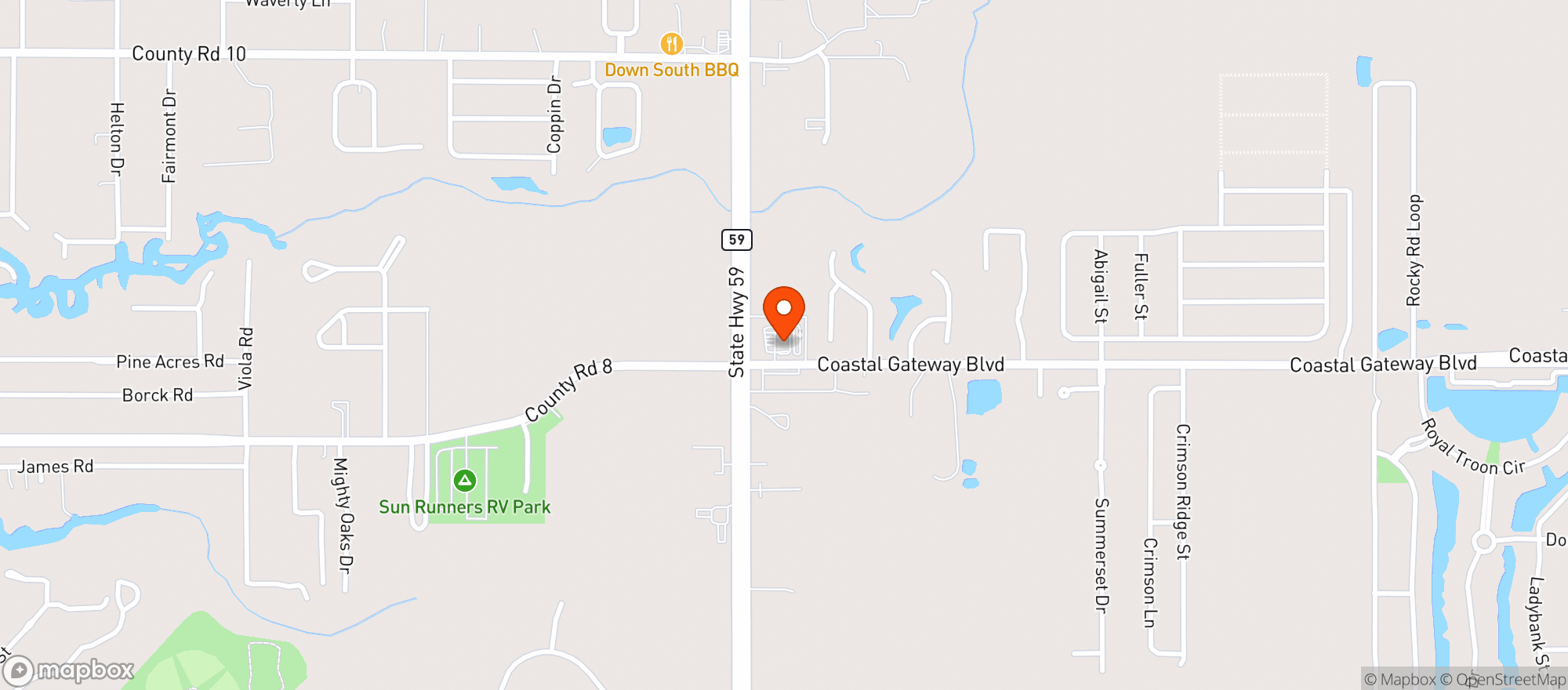 Map showing Tom Thumb Convenience #900159
