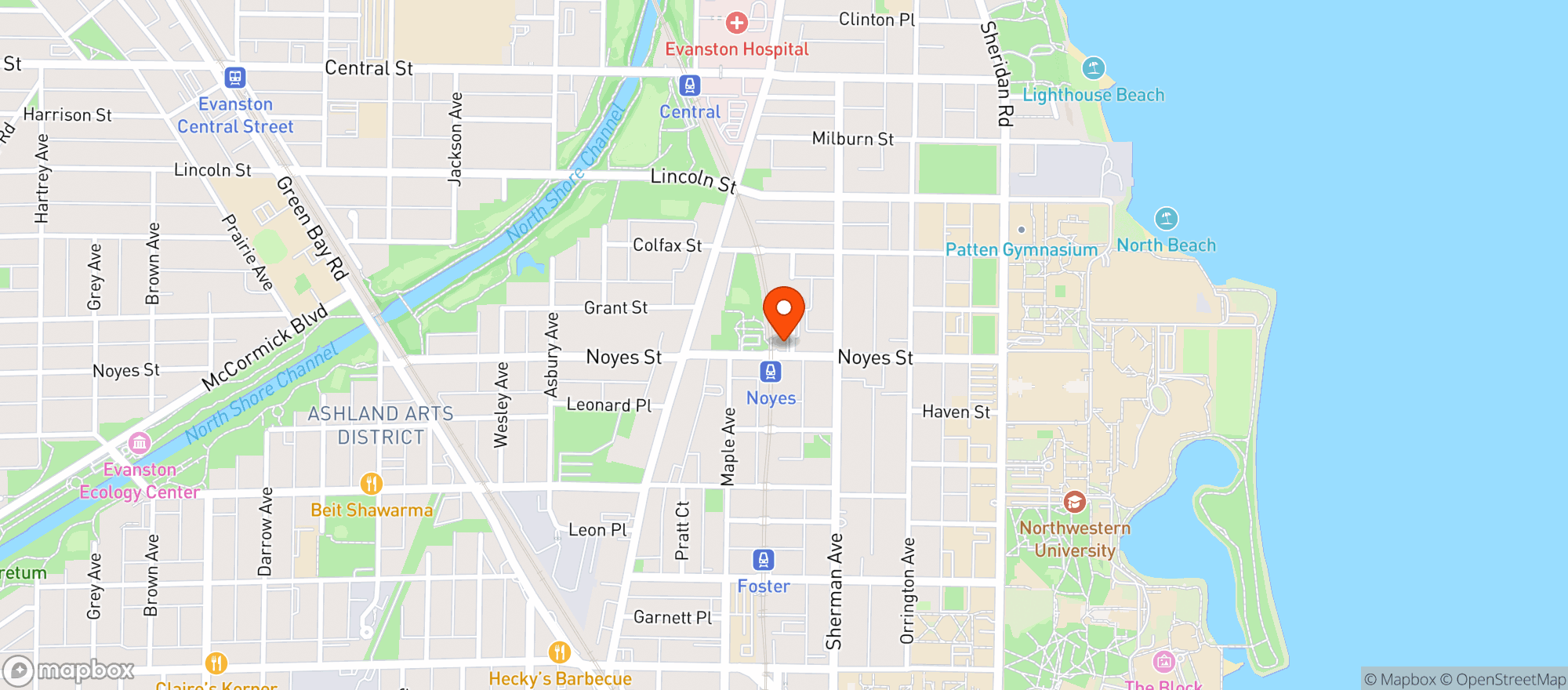 Map showing D&D FINER FOODS