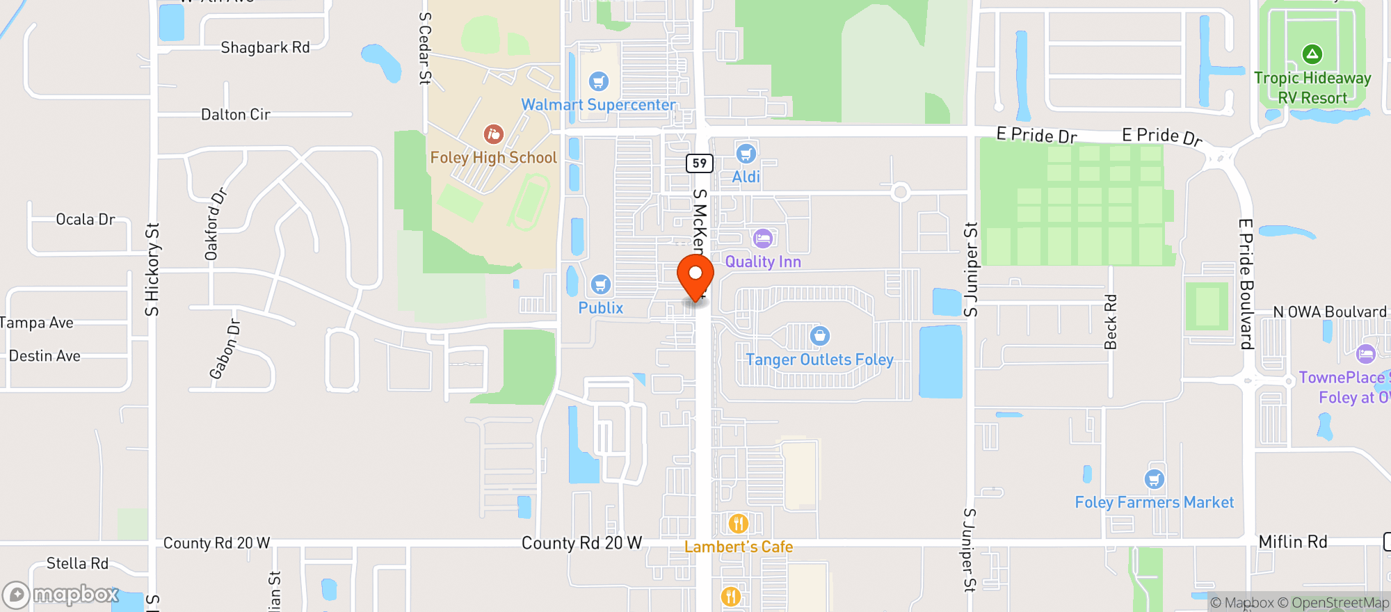 Map showing Gnc