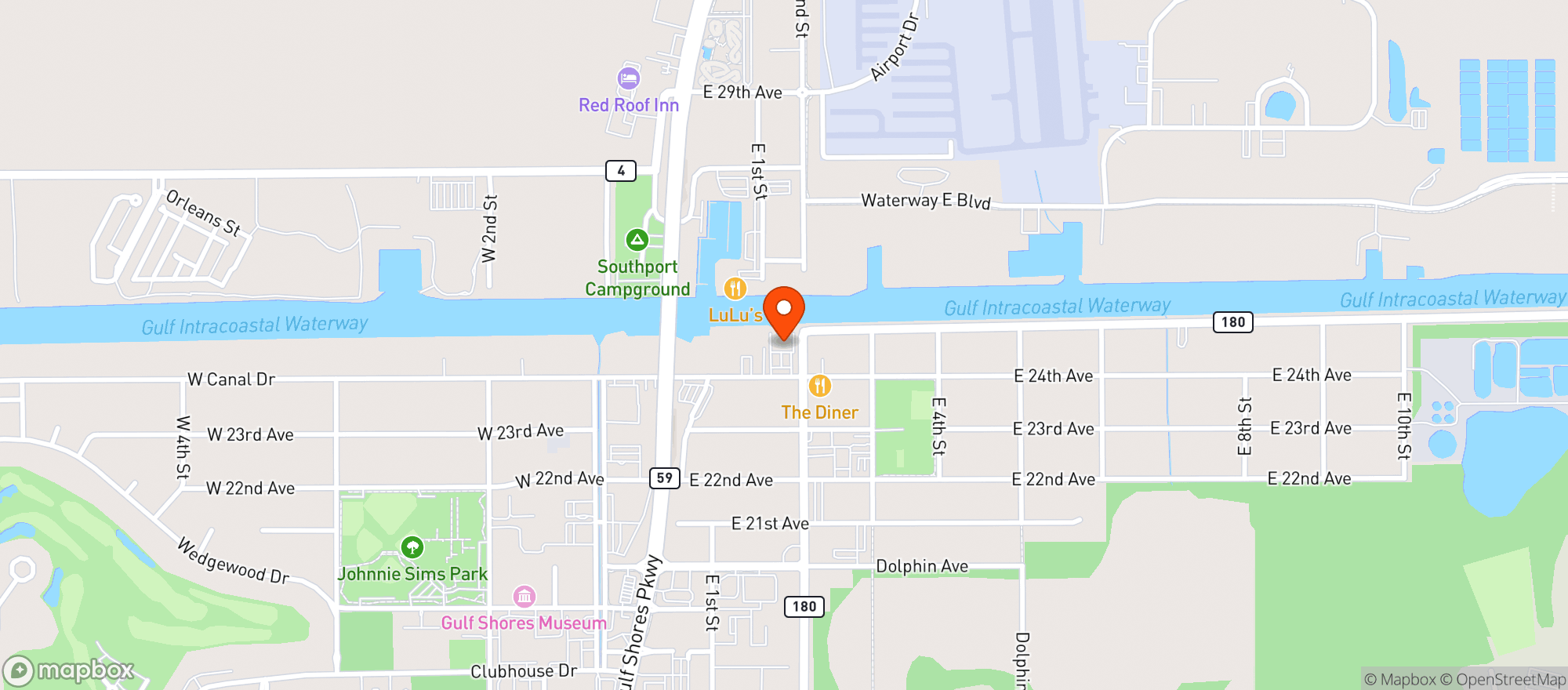 Map showing Tacky Jacks