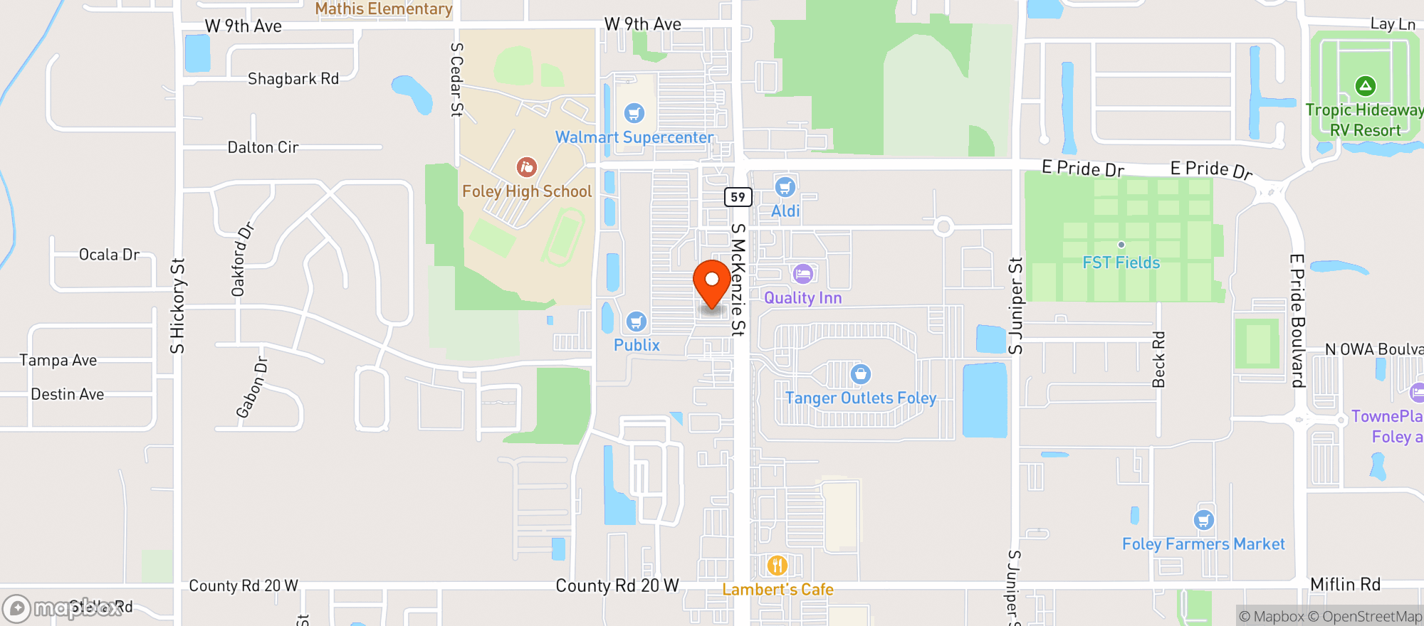Map showing Buffalo Wild Wings Gril #3879