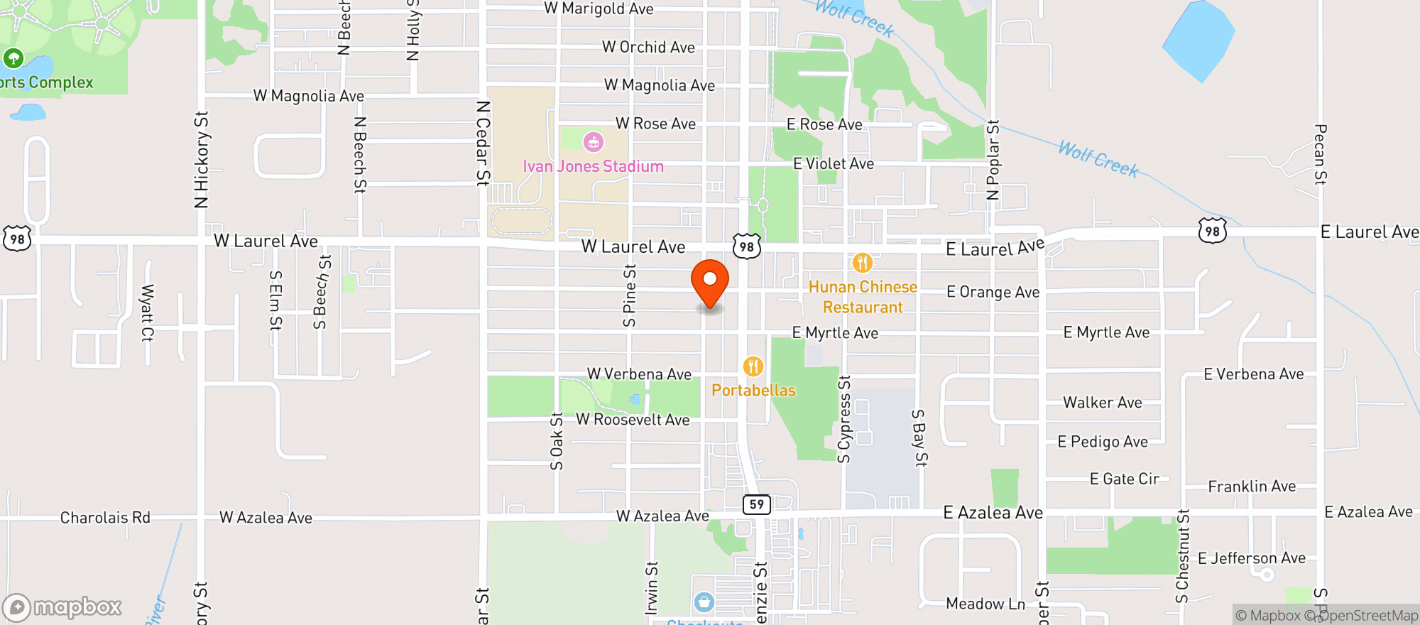 Map showing Cheeseburger Randys