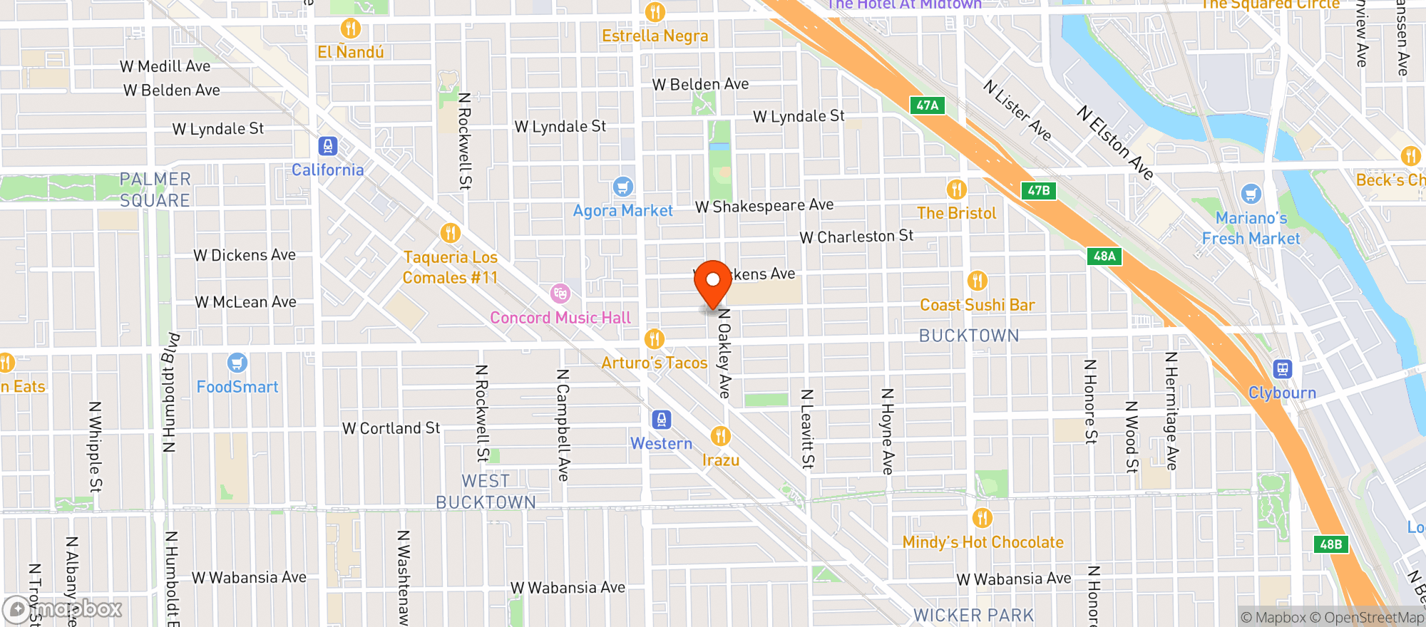 Map showing Gallery Caberet