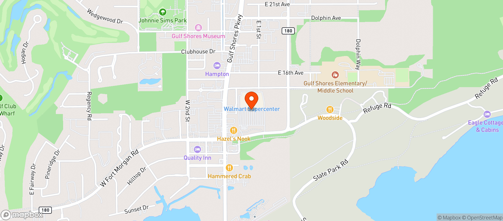 Map showing Walmart Supercenter