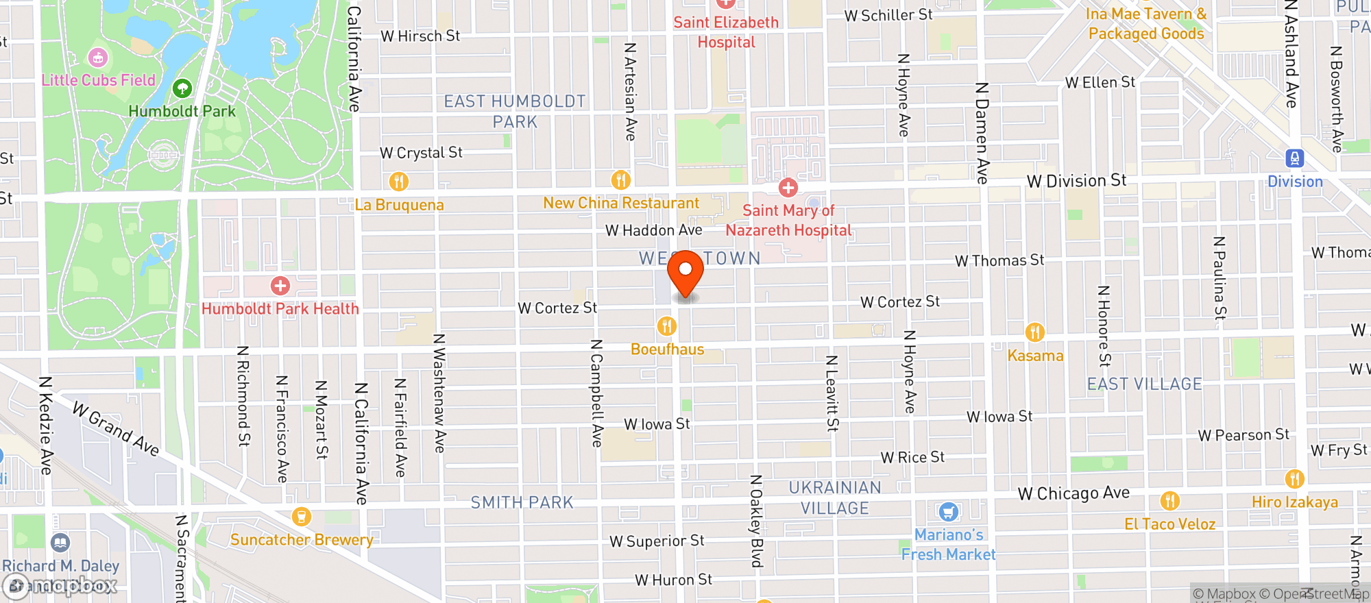 Map showing The Empty Bottle