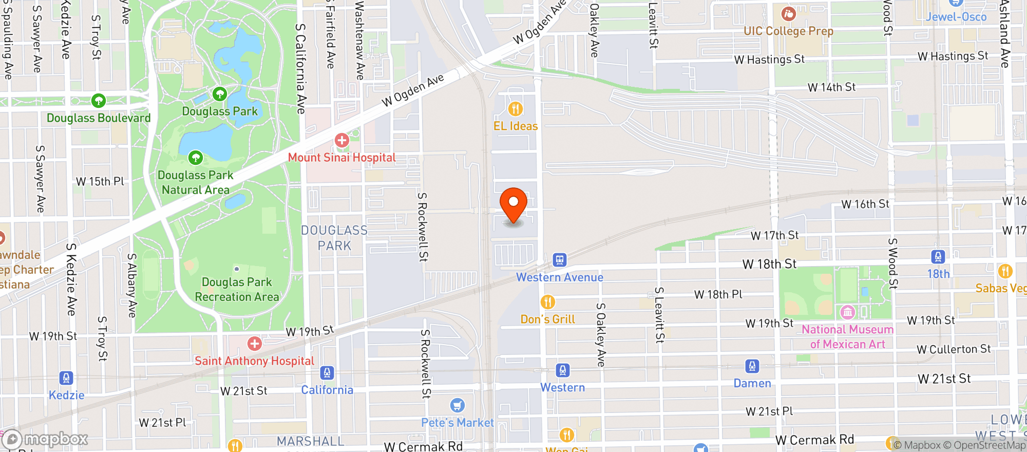 Map showing Anthony Alvarado