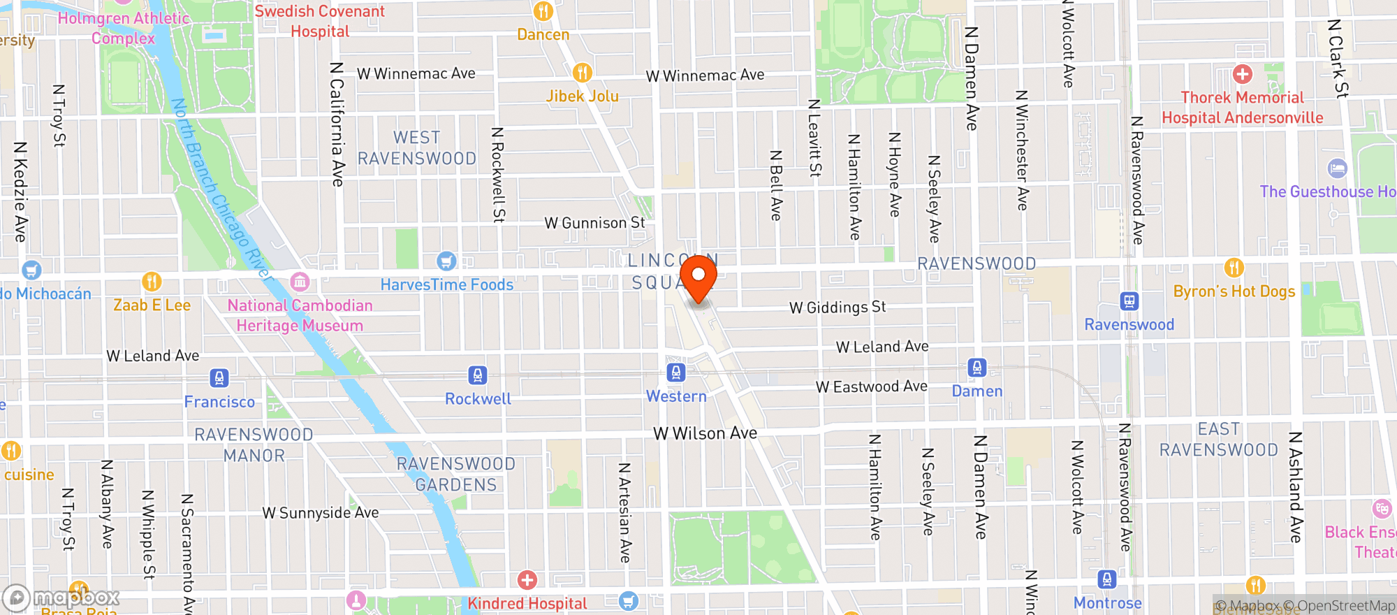 Map showing Jerry's Sandwiches- Lincoln Ave