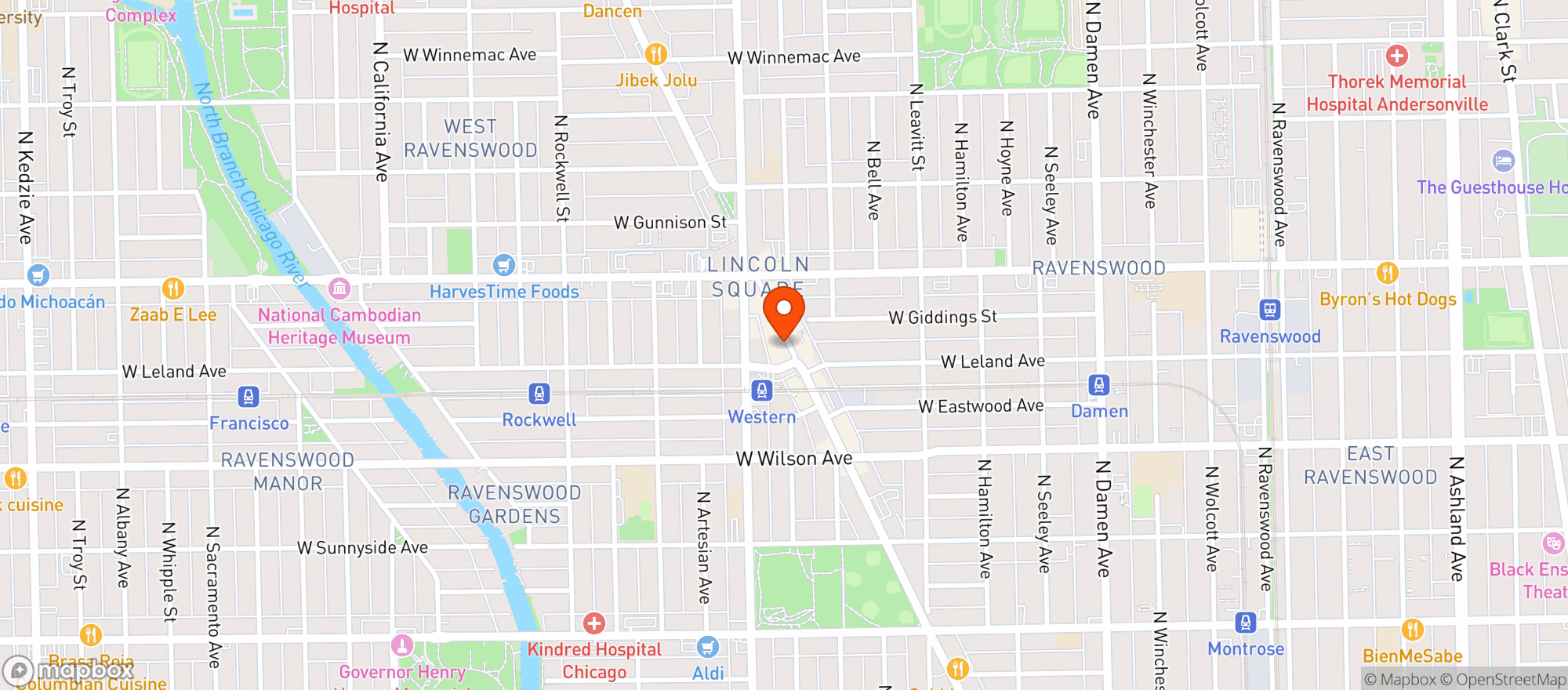 Map showing Lincoln Square Acupuncture, LLC