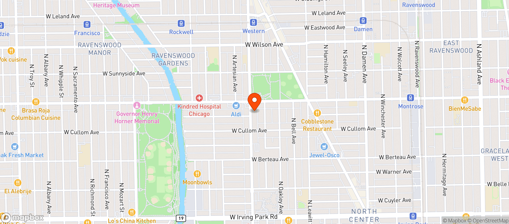 Map showing Boonie's Filipino Restaurant