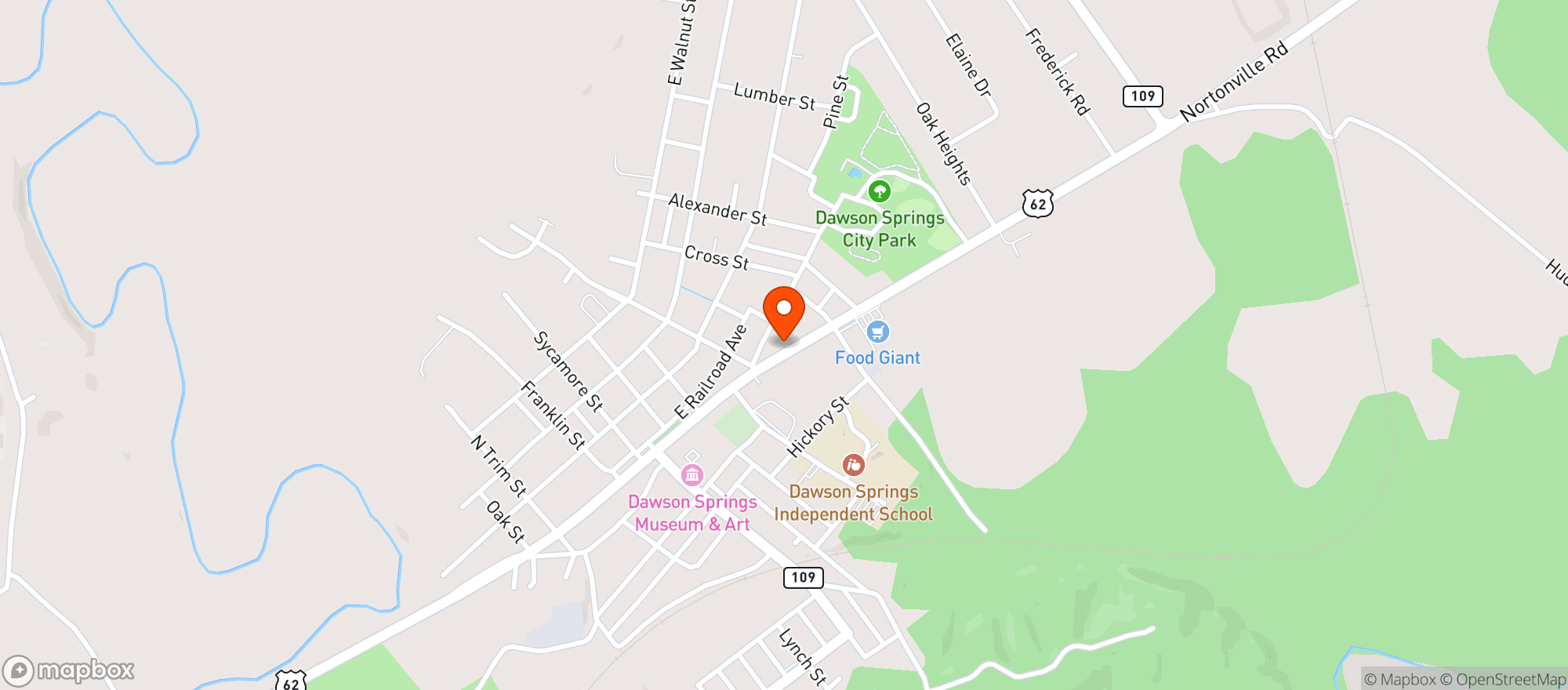 Map showing Kevins Liquors & Smokes