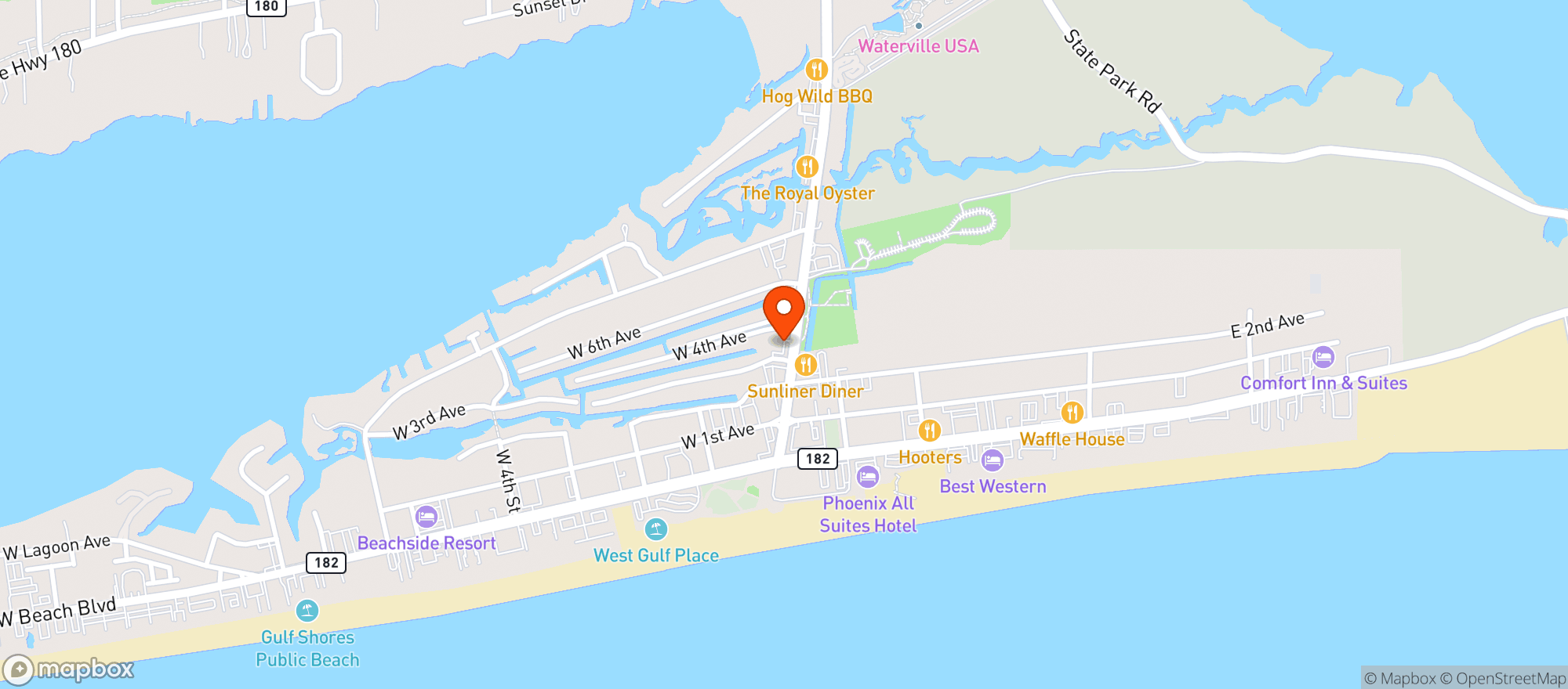 Map showing Island Liquor #603