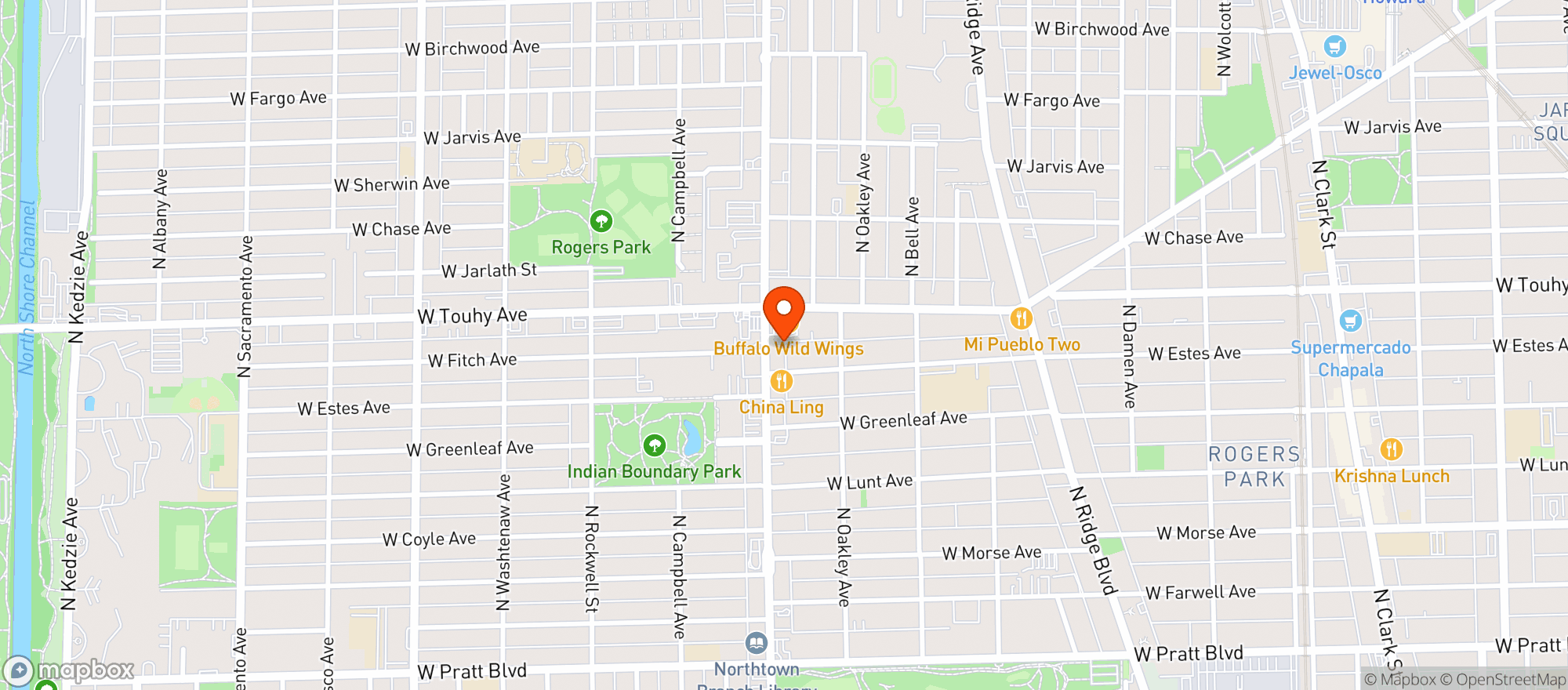 Map showing Ricky Gs