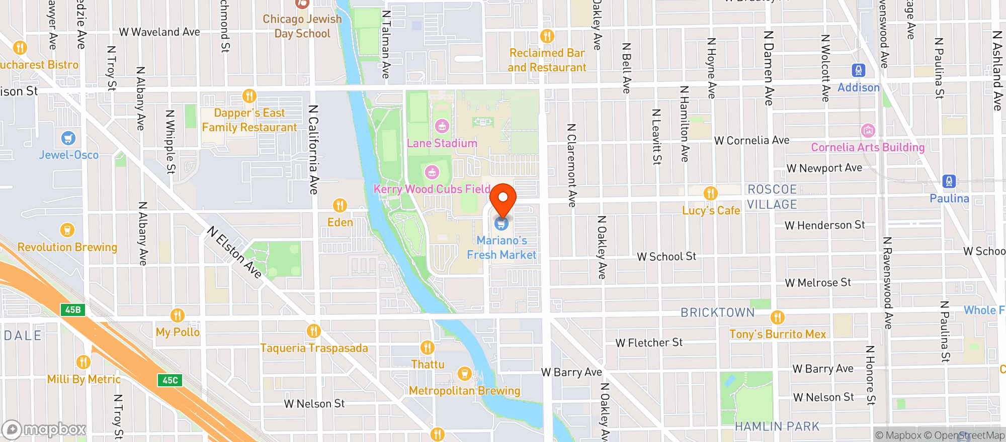 Map showing Mariano's