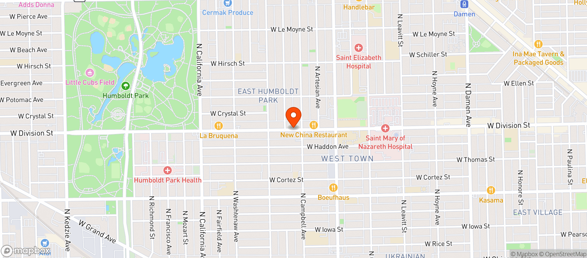 Map showing Bodega Division