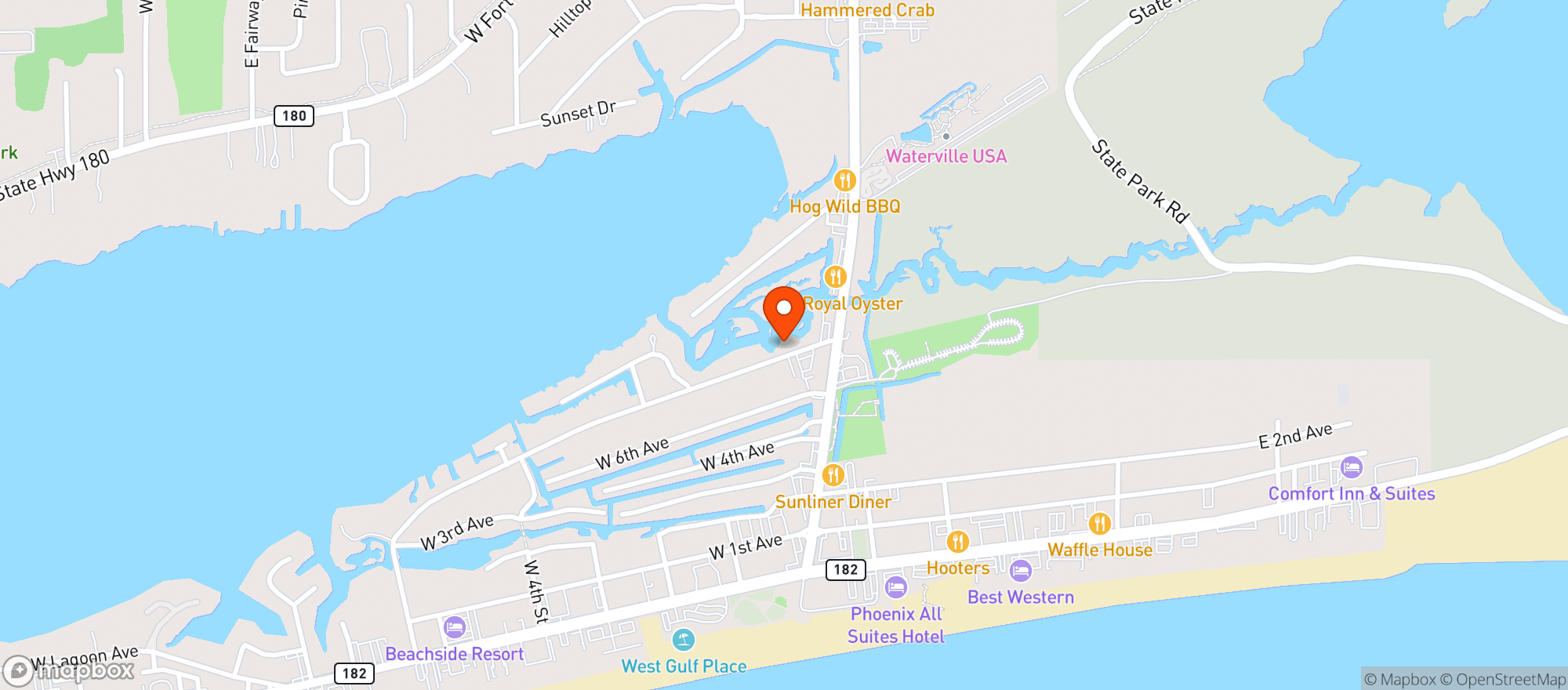 Map showing Icehouse Taproom