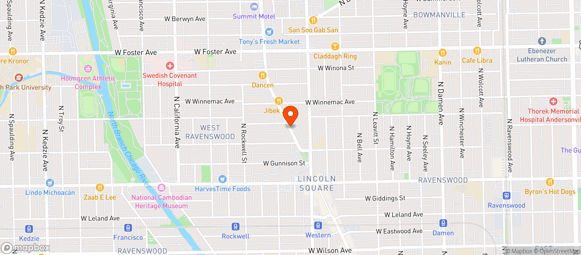 Map showing Cardinal Wine & Spirits Bar