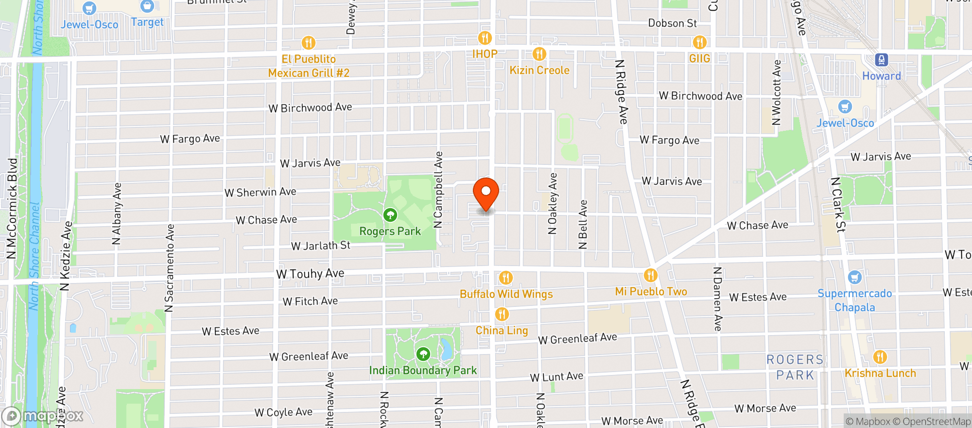 Map showing Extra Value Liquor