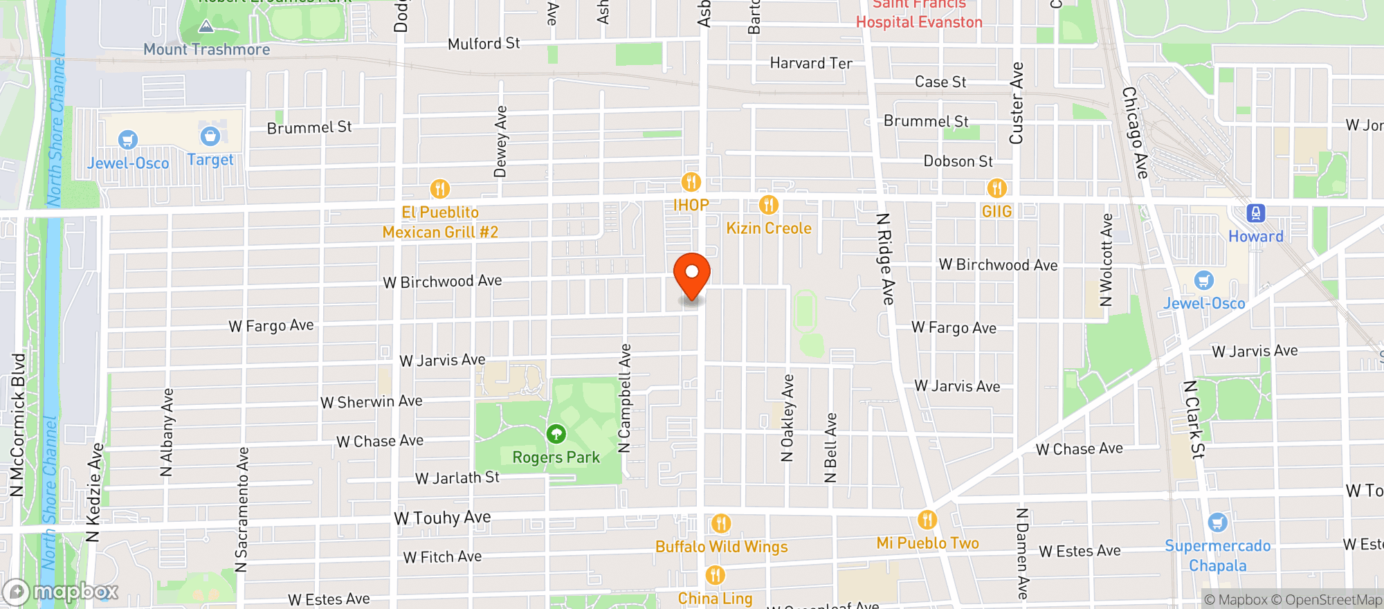Map showing Mark Ii Lounge