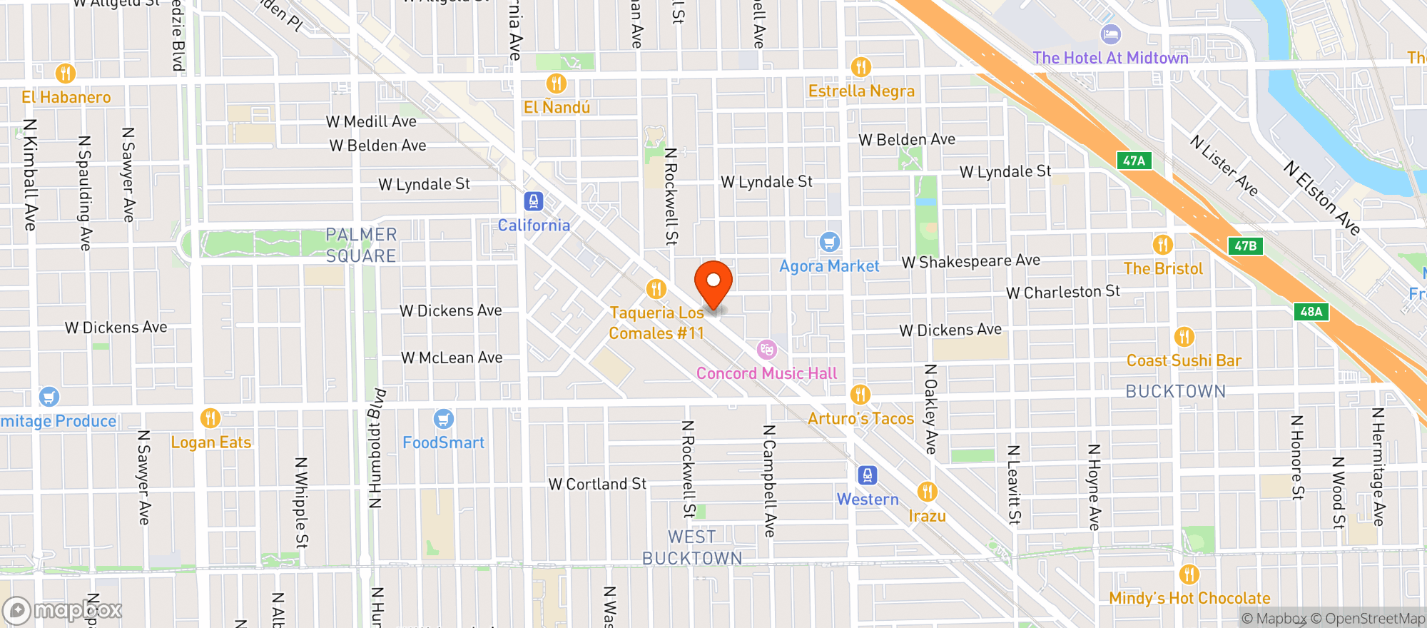 Map showing Ramen Wasabi