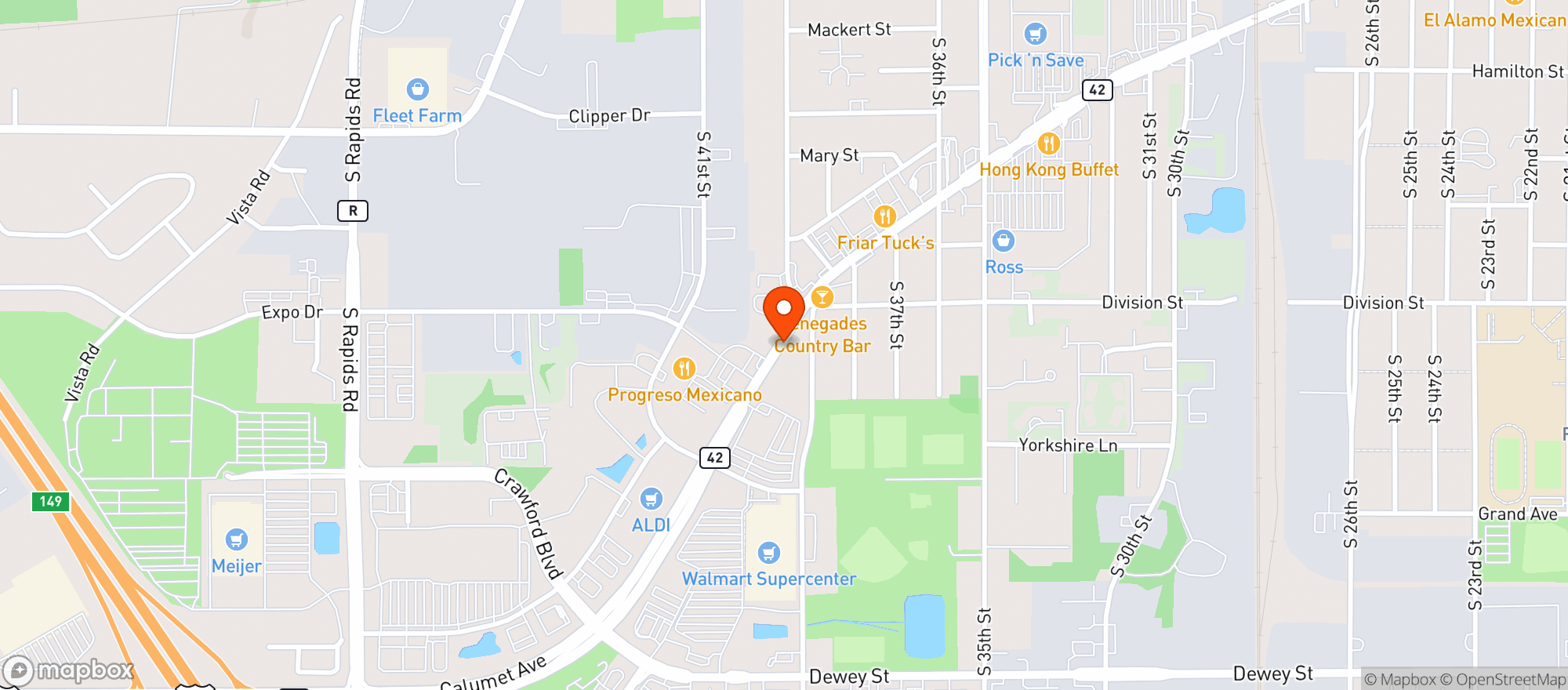 Map showing 920 CBD