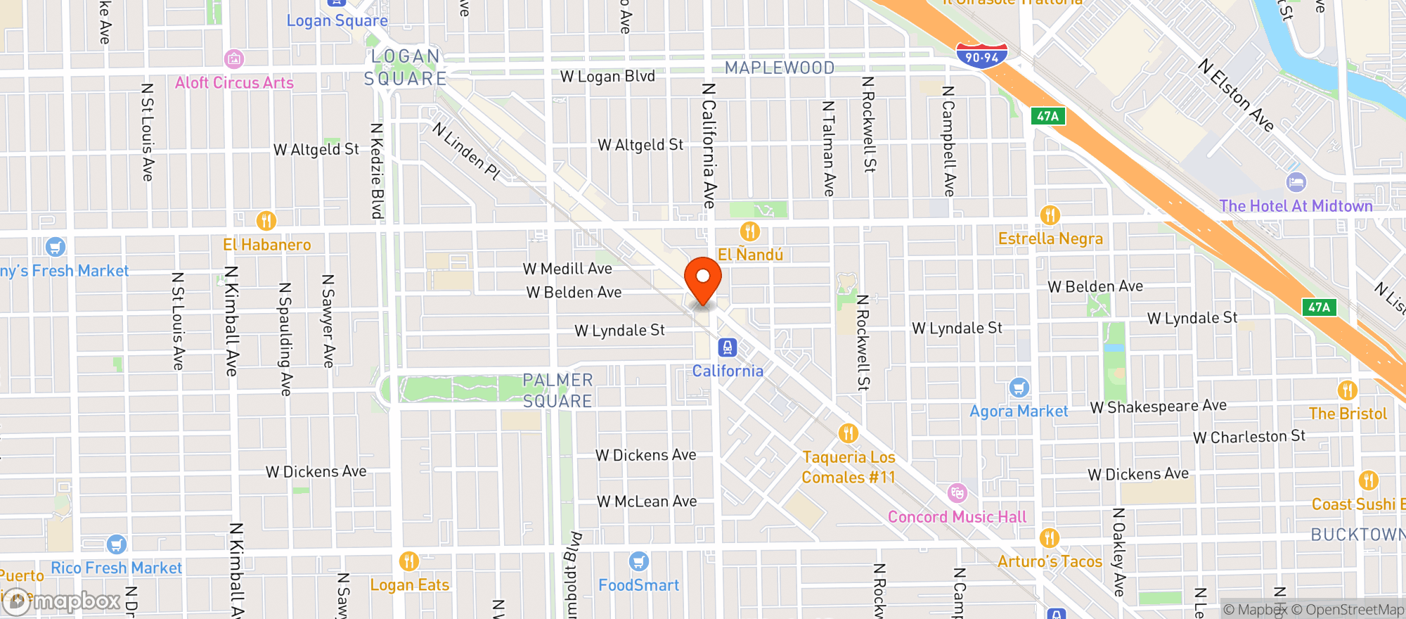 Map showing VAS FOREMOST LIQUORS