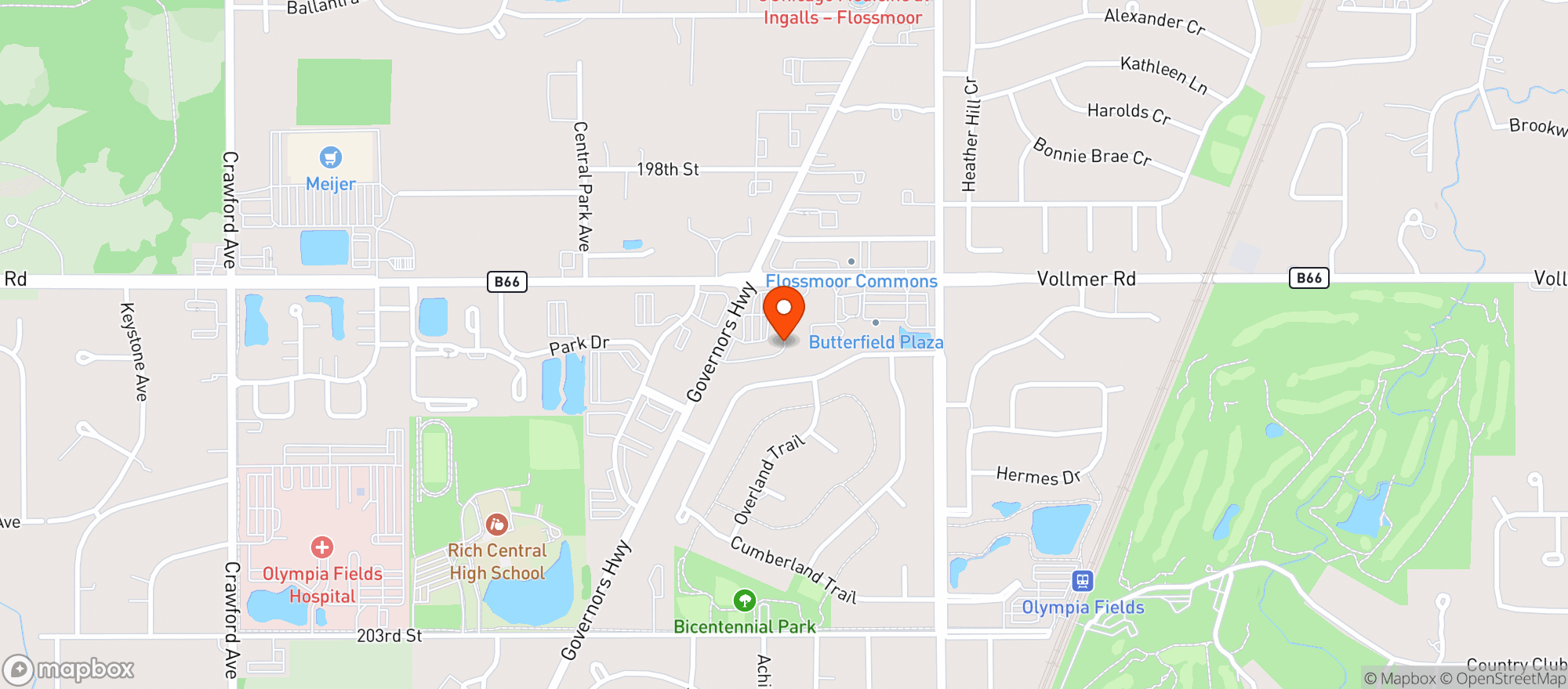 Map showing Bizios Fresh Market 'A'