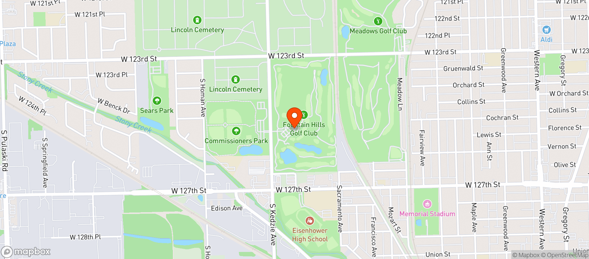 Map showing Fountain Hills Golf Club