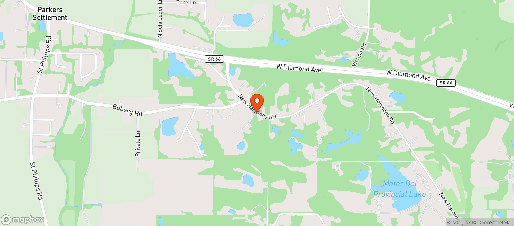 Map showing Kokies Catering
