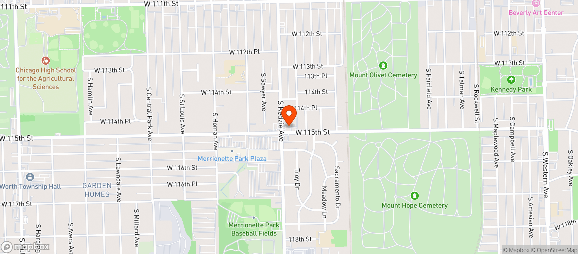 Map showing 7-eleven #23364 - Alsip