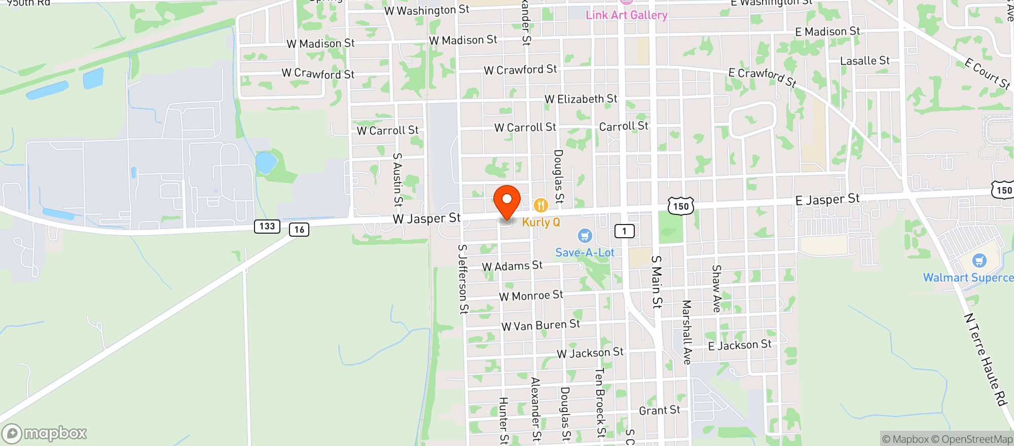 Map showing Caseys General Store #2376 - Paris